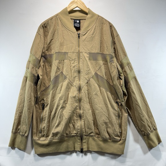 Foot Locker Other - Bomber Jacket Athletic Vented Men's XL Beige Full Zip